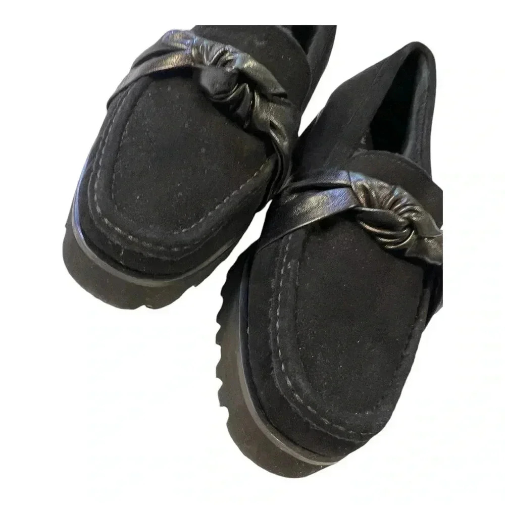 Ron White Rita Knot Platform Loafer Weatherproof
Cashmere Suede Shoes size 38.5